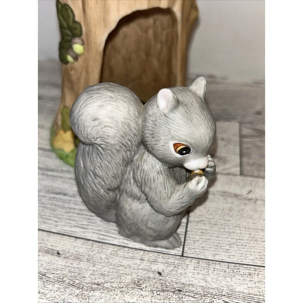 Franklin Porcelain 1984 Woodland Surprises Squirrel Hand Painted Country
